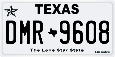 TX license plate DMR9608