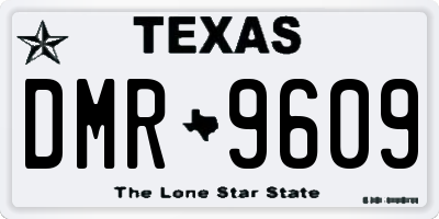 TX license plate DMR9609