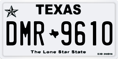 TX license plate DMR9610