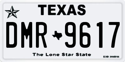 TX license plate DMR9617