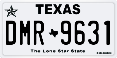 TX license plate DMR9631