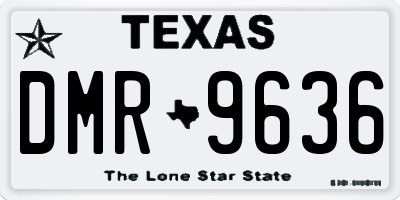 TX license plate DMR9636