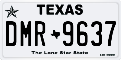 TX license plate DMR9637
