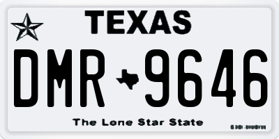 TX license plate DMR9646