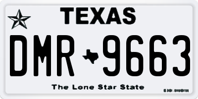 TX license plate DMR9663