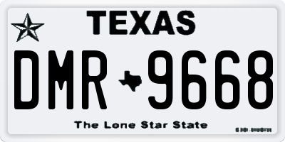 TX license plate DMR9668