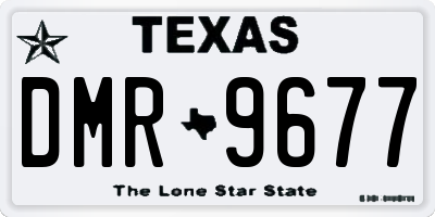 TX license plate DMR9677