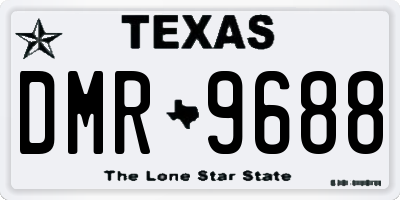 TX license plate DMR9688