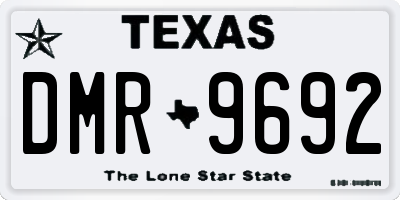 TX license plate DMR9692