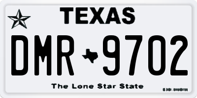 TX license plate DMR9702