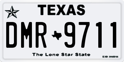 TX license plate DMR9711