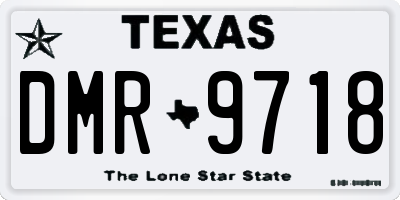 TX license plate DMR9718