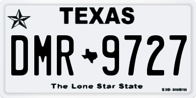 TX license plate DMR9727