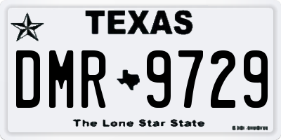 TX license plate DMR9729