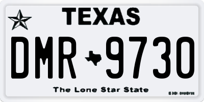 TX license plate DMR9730