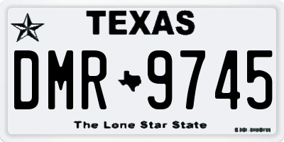 TX license plate DMR9745