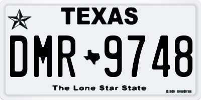 TX license plate DMR9748
