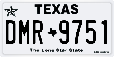 TX license plate DMR9751