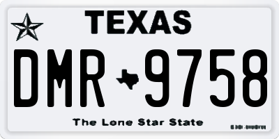 TX license plate DMR9758