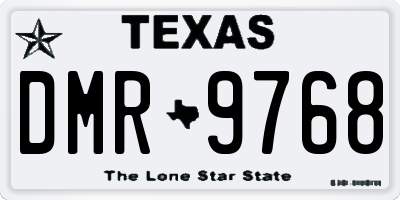TX license plate DMR9768