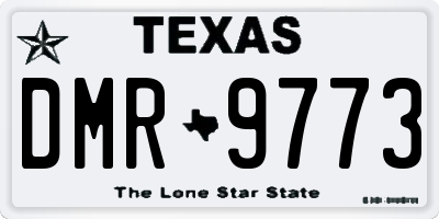 TX license plate DMR9773