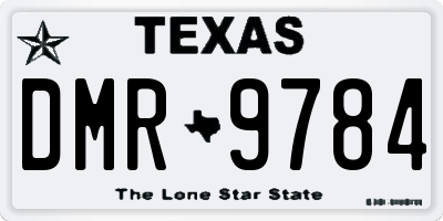 TX license plate DMR9784