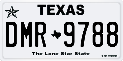 TX license plate DMR9788