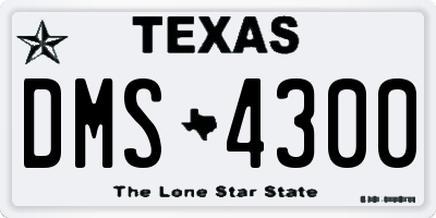 TX license plate DMS4300