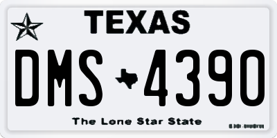 TX license plate DMS4390