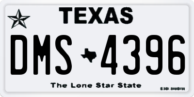 TX license plate DMS4396