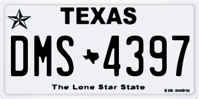 TX license plate DMS4397