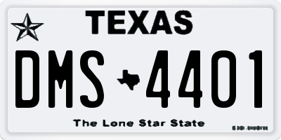 TX license plate DMS4401