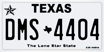 TX license plate DMS4404