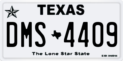 TX license plate DMS4409