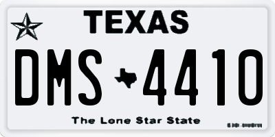 TX license plate DMS4410