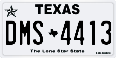 TX license plate DMS4413