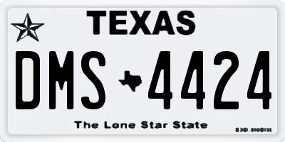 TX license plate DMS4424