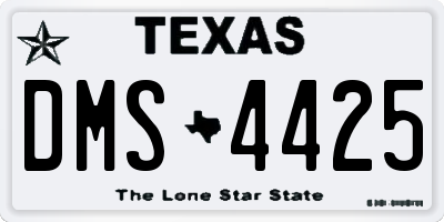 TX license plate DMS4425