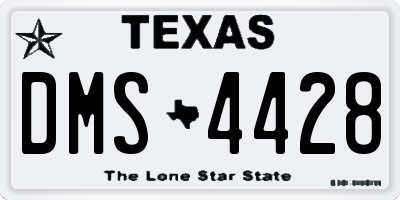 TX license plate DMS4428