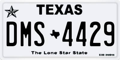 TX license plate DMS4429