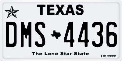 TX license plate DMS4436