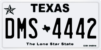 TX license plate DMS4442