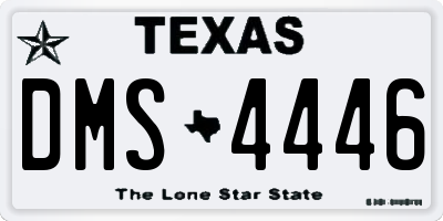 TX license plate DMS4446