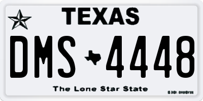 TX license plate DMS4448