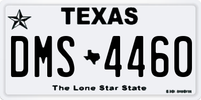 TX license plate DMS4460