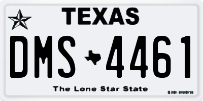 TX license plate DMS4461