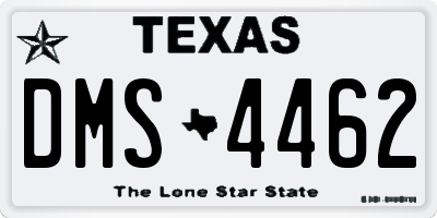 TX license plate DMS4462