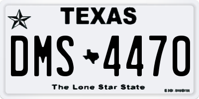 TX license plate DMS4470