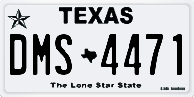 TX license plate DMS4471