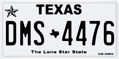 TX license plate DMS4476